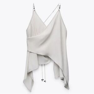 ZARA Backless Asymmetric Top with Beads